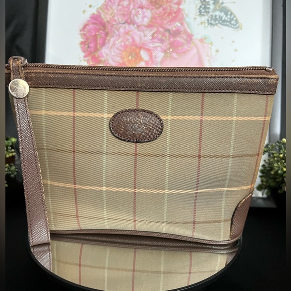 Burberrys Handbags - Vintage Burberry Plaid Nova Check Canvas Pouch/Wristlet